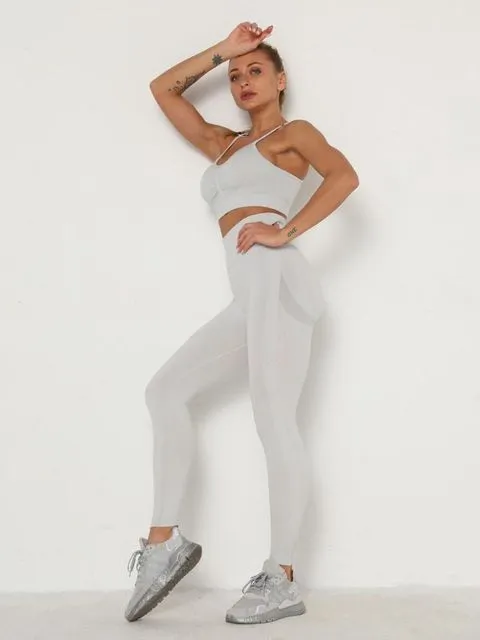 Sports Bra/Crop Top   Leggings Set