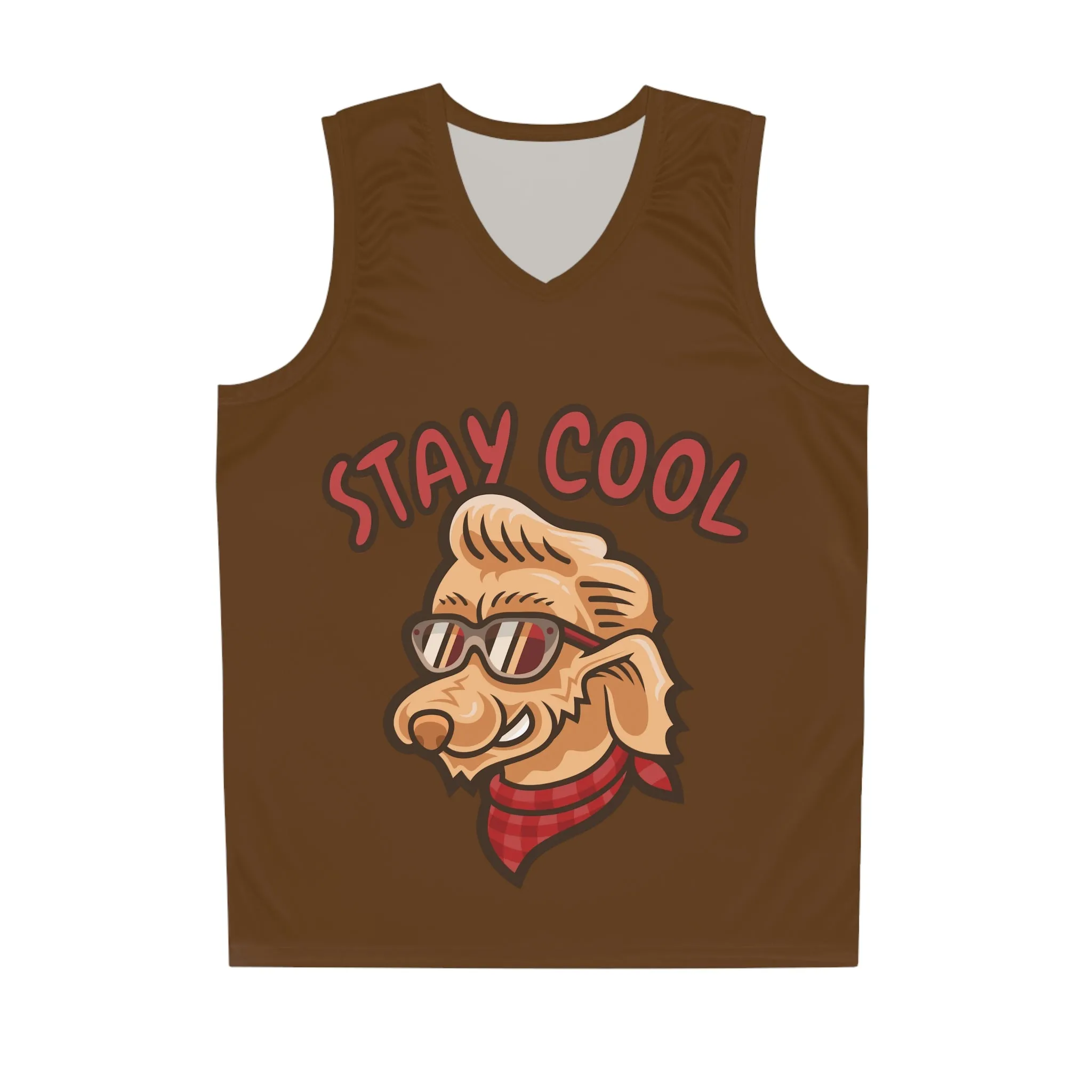 Stay Cool Dog POD Basketball Jersey (AOP)