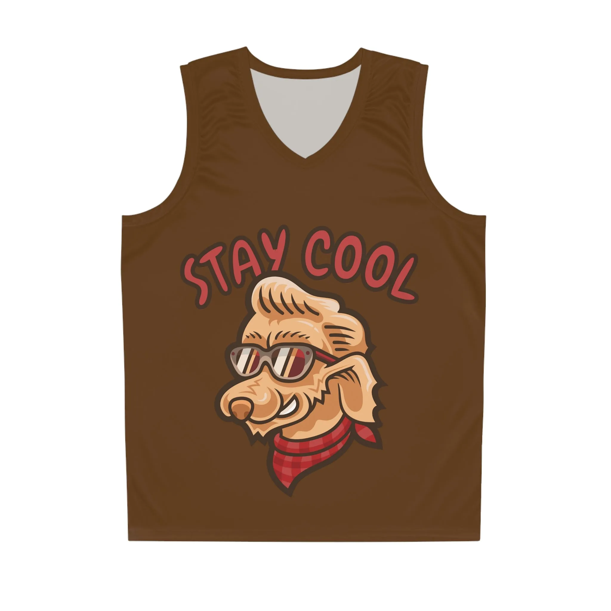 Stay Cool Dog POD Basketball Jersey (AOP)