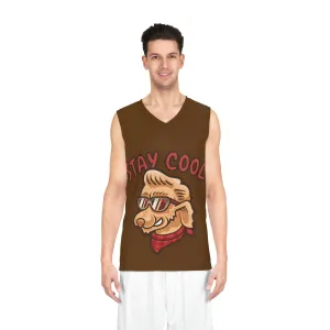 Stay Cool Dog POD Basketball Jersey (AOP)