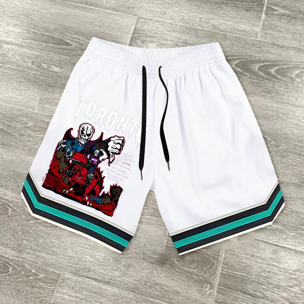 Trendy Print Sports Mesh Shorts