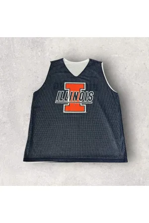 Vintage Illinois Fighting Illini Reversible Basketball Jersey- L/XL