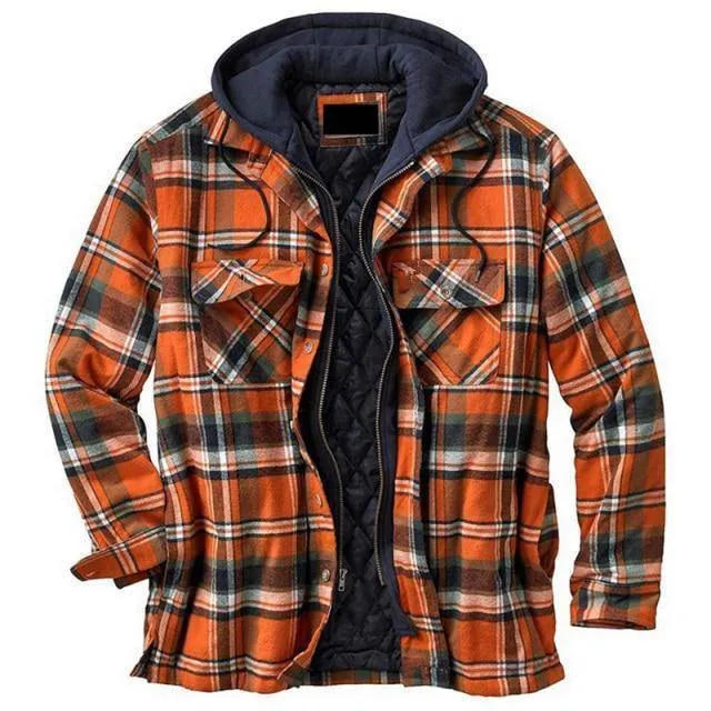 Vintage Plaid Warm Parkas