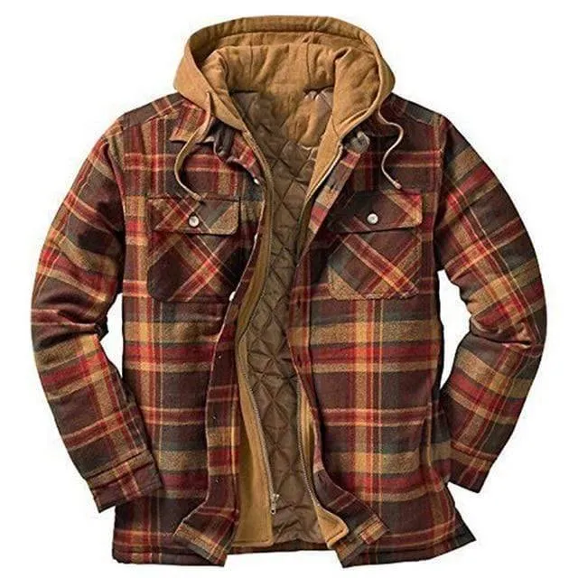 Vintage Plaid Warm Parkas