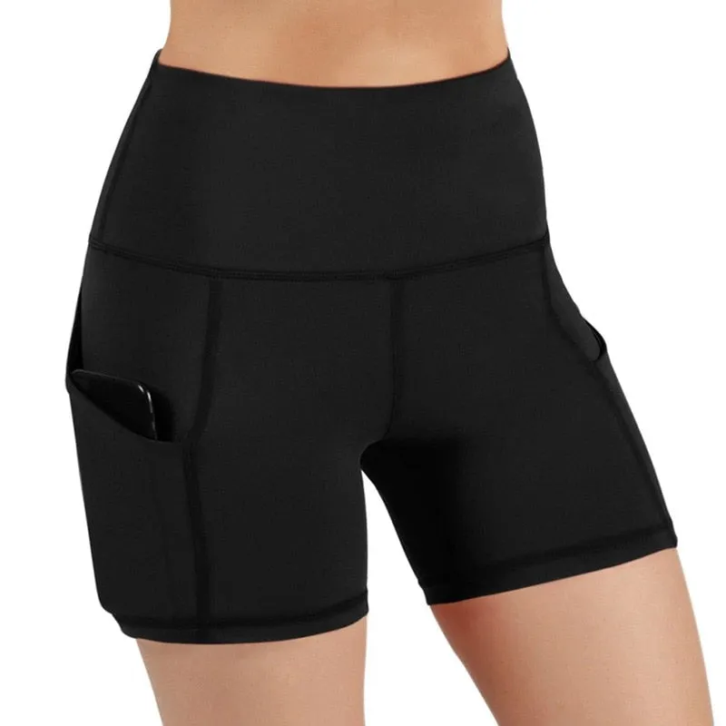 Wjczt Leggings 3/4 Pants Female Capri Casual Pant Sporting Fitness High Waist Pants Side Pockets Design Sporting Leggings