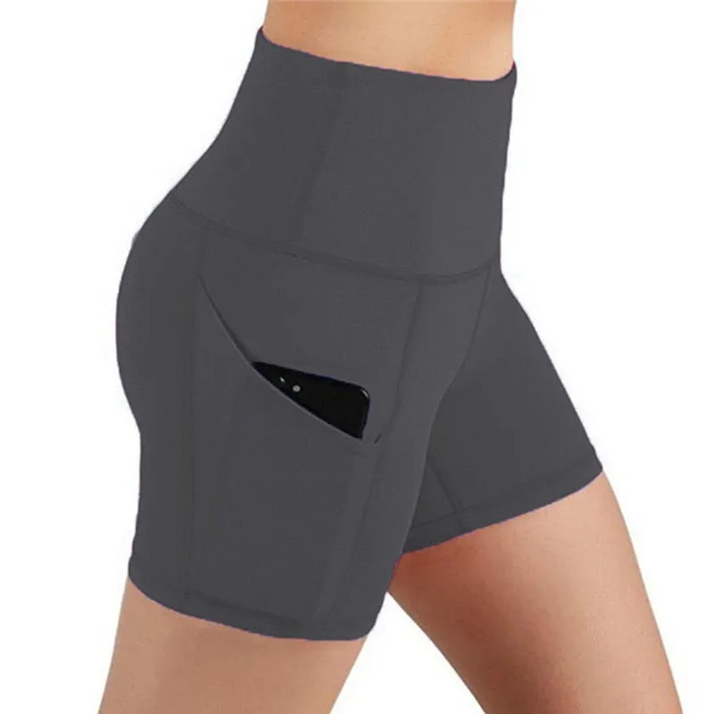 Wjczt Leggings 3/4 Pants Female Capri Casual Pant Sporting Fitness High Waist Pants Side Pockets Design Sporting Leggings