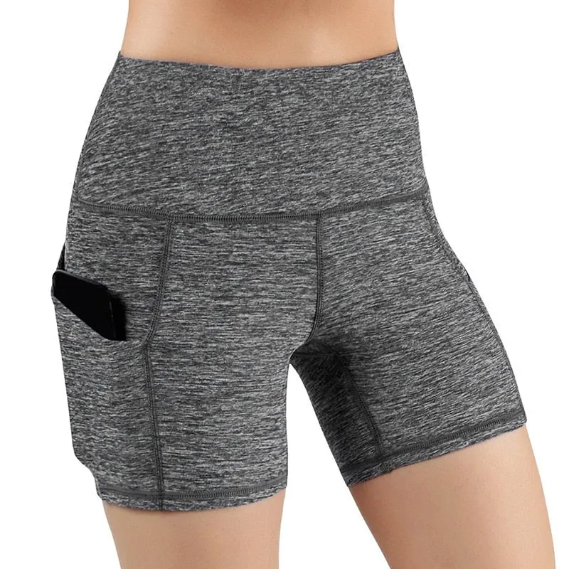 Wjczt Leggings 3/4 Pants Female Capri Casual Pant Sporting Fitness High Waist Pants Side Pockets Design Sporting Leggings