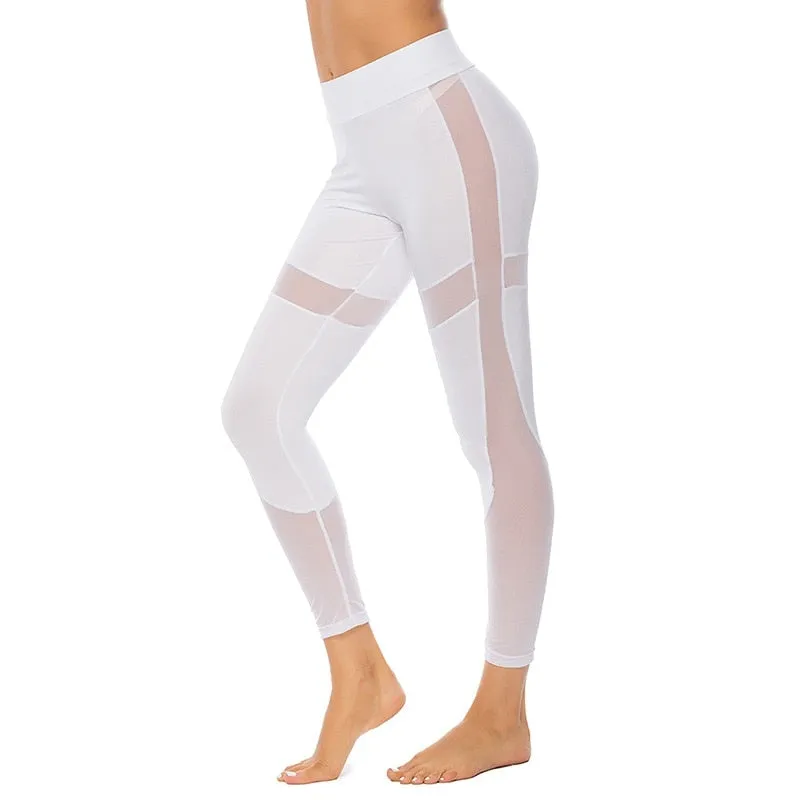 Wjczt Leggings 3/4 Pants Female Capri Casual Pant Sporting Fitness High Waist Pants Side Pockets Design Sporting Leggings