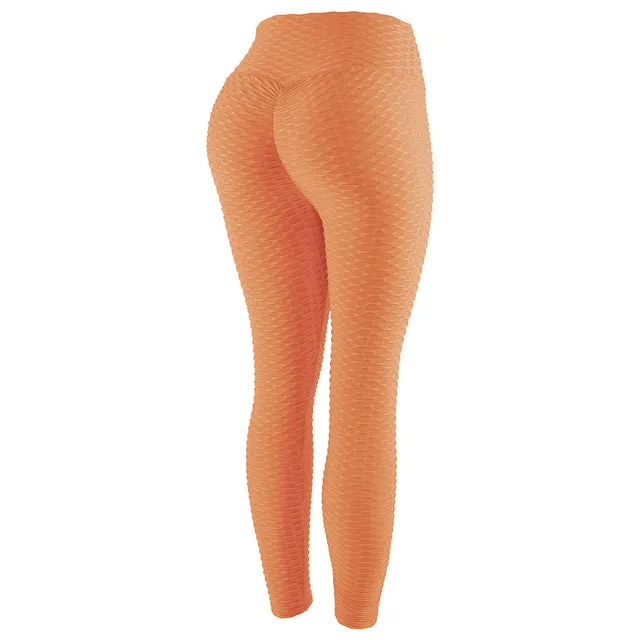 Wjczt Seamless High-Waist Leggings Women Stretch Fitness Leggings Breathable Peach Hip Quick-Drying Running Leggings