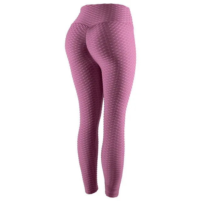 Wjczt Seamless High-Waist Leggings Women Stretch Fitness Leggings Breathable Peach Hip Quick-Drying Running Leggings