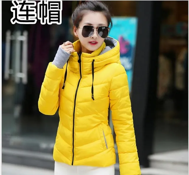 Women Winter Jacket Parka Thicken Outerwear Female Coats Hooded Design Cotton-padded Plus Size Chaqueta Invierno Warm Tops MZ709