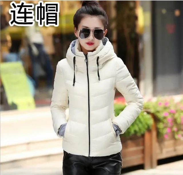Women Winter Jacket Parka Thicken Outerwear Female Coats Hooded Design Cotton-padded Plus Size Chaqueta Invierno Warm Tops MZ709