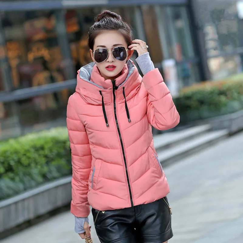 Women Winter Jacket Parka Thicken Outerwear Female Coats Hooded Design Cotton-padded Plus Size Chaqueta Invierno Warm Tops MZ709