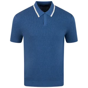 x TRENDYGOLF Cotton Blend SS Pullover Blue Multi - SS24